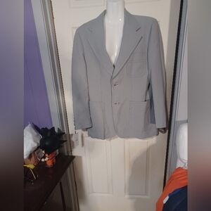 DKNY Light Gray Blazer Size 38X30 Long 52